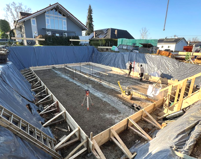 Neubau B�hmerwaldstra�e Karlsruhe Gr�nwettersbach